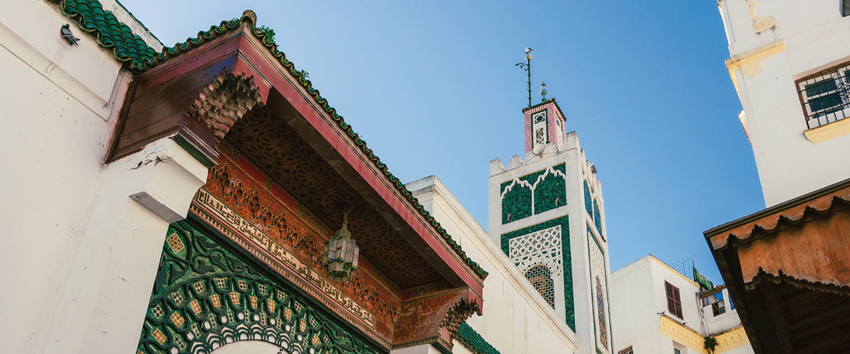 The whitewashed streets of Tangier